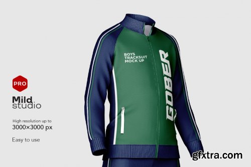 CreativeMarket - Boys Tracksuit set Mockup 7000731