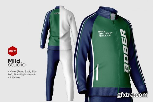 CreativeMarket - Boys Tracksuit set Mockup 7000731