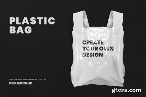 Plastic grocery bag mockup 