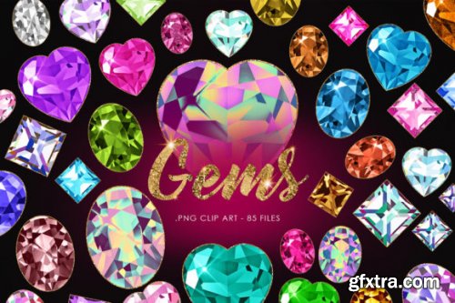 Gemstone Clipart, Jewel Diamond Clip Art