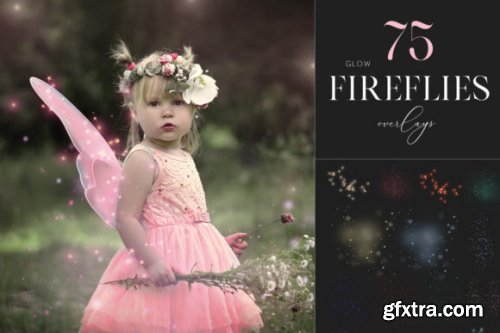 75 Fireflies Overlays, Fairy Overlay