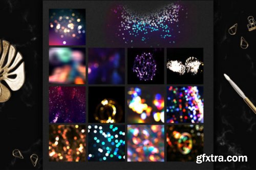 60 Rainbow Bokeh Overlays, Light Effects