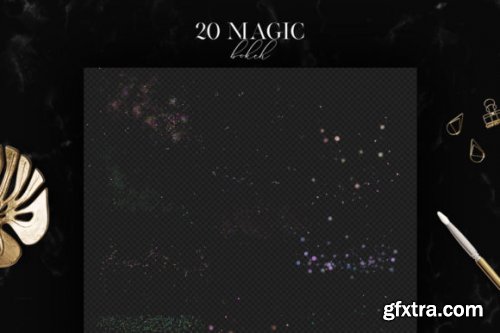 20 Magic Bokeh Overlays, Floating Dust