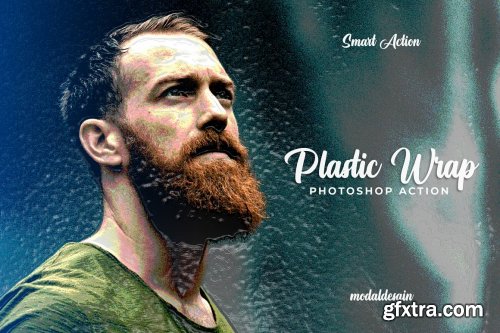 CreativeMarket - Plactic Wrap Action Photoshop 7111277