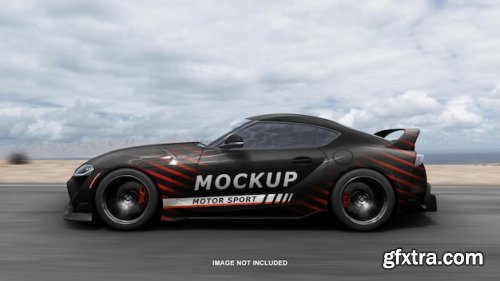 Sport Car Mockup Speed Driving
