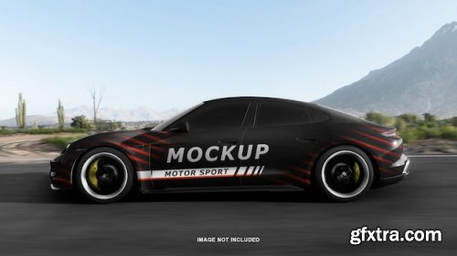 Sport Car Mockup Speed Driving