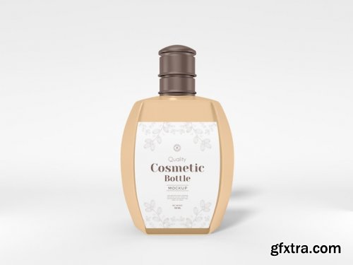 Cosmetic bottle packaging mockup