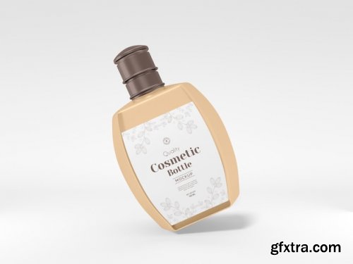 Cosmetic bottle packaging mockup