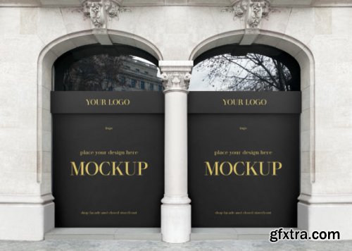 Shop Facade and Storefront Logo Mockup