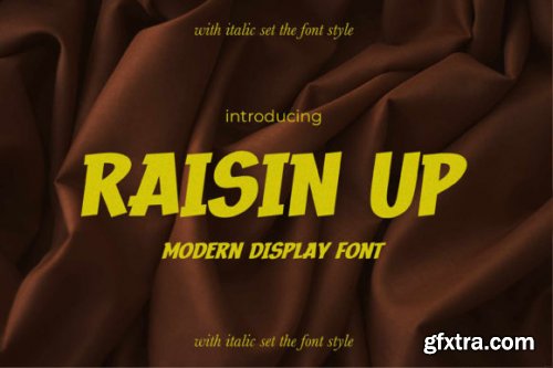 RAISIN UP - Modern Display Font