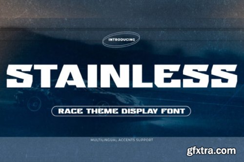 STAINLESS - Race Theme Display Font