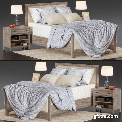 Bed Potterybarn Toulouse wood