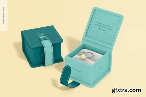 Small ring box mockup