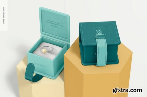 Small ring box mockup