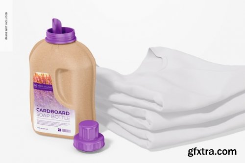 Cardboard soap bottles mockup