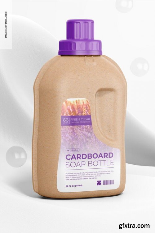 Cardboard soap bottles mockup