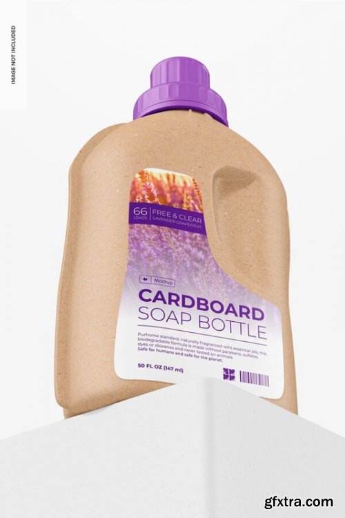 Cardboard soap bottles mockup