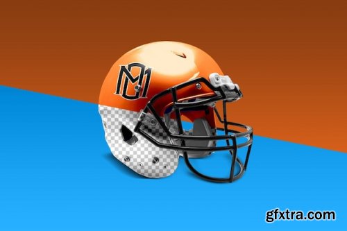 Football helmet mockup