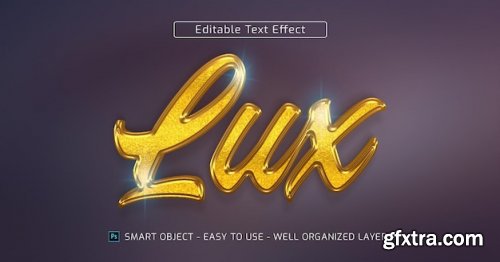 Lux gold 3d luxury style text effect 