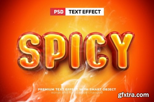 Hot spicy food 3d editable text effect