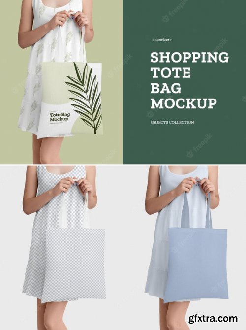 Shopping tote bag mockups