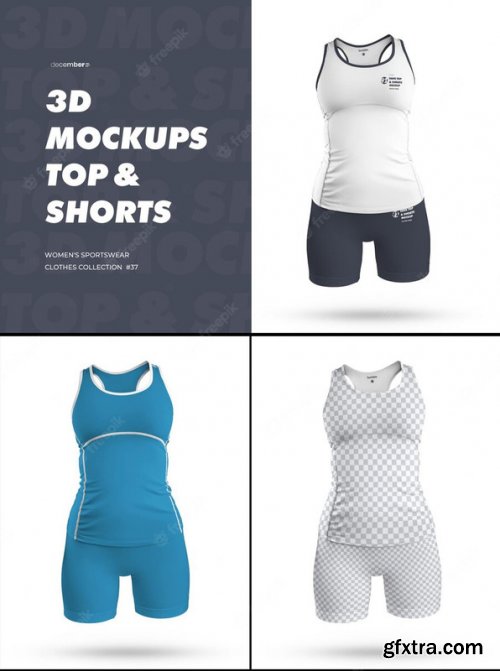 Top and Shorts 3D Mockups