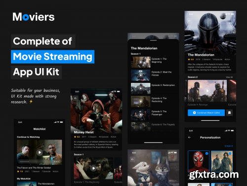 Moviers - Movie Streaming App UI Kit