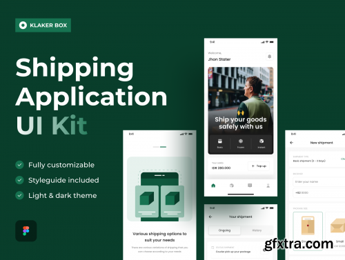 Klaker Box - Shipping App iOS UI Kit