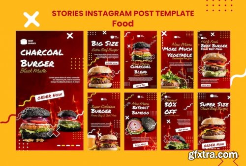 Gradient food instagram template