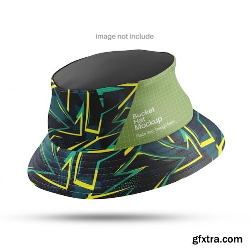 Editable bucket hat mockup