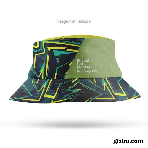 Editable bucket hat mockup