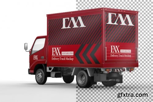 Delivery truck branding mockup