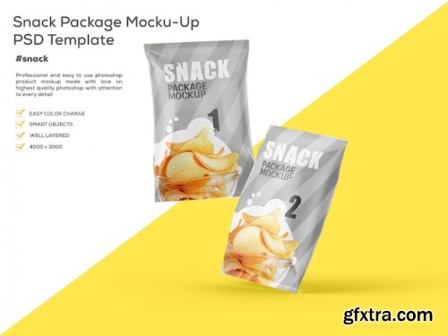 Matte snack package mockup