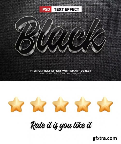 GraphicRiver - Luxury Silver Black Editable Text Effect 36583660