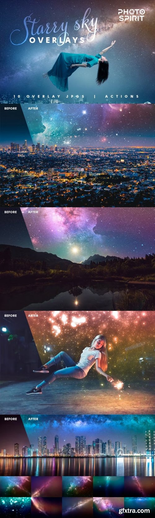 GraphicRiver - Night Sky Starry Overlays + Actions 23023016