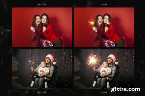  17 Sparkler Overlays, Holiday Flame