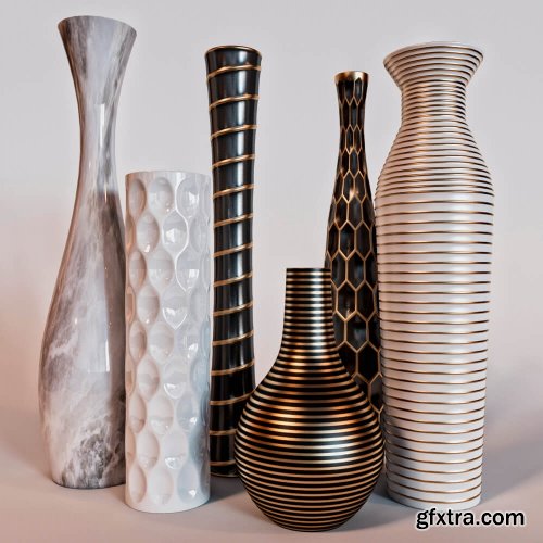 Set of modern vases