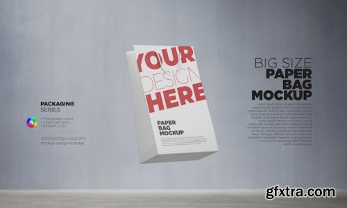 Shopping paper bag mockup