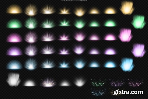 120 Magic Christmas Light Overlays