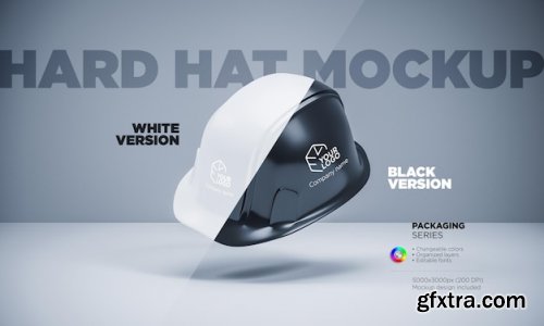 Construction helmet mockup