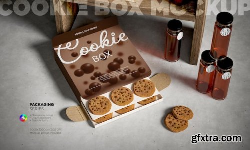 Cookie box Mockups