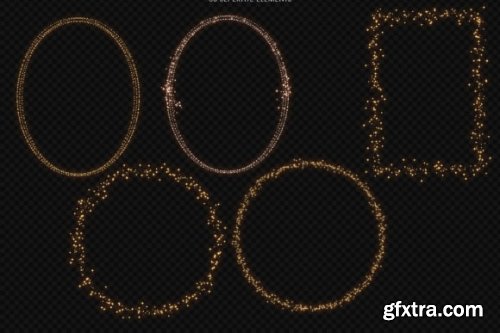 35 Christmas String Light Overlays