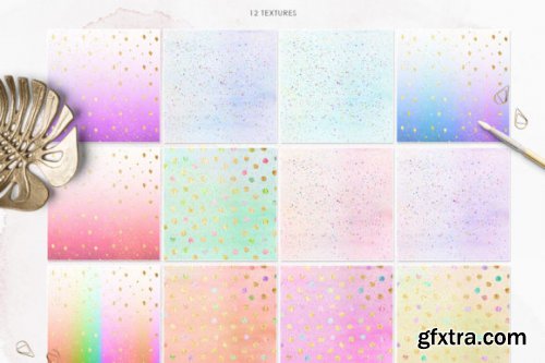 Pastel Rainbow Digital Paper, Rainbow