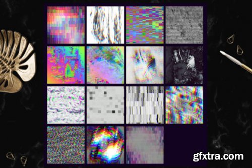 Glitch Digital Paper, Glitch Textures