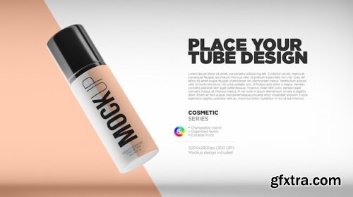 Makeup Cream Tube Mockup 