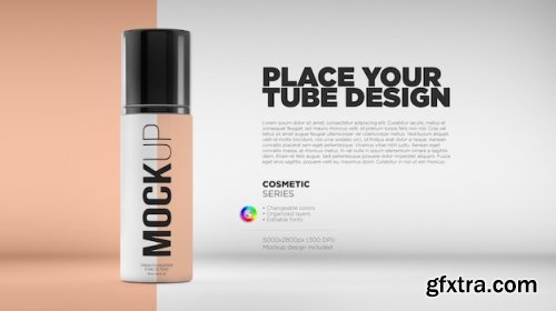 Makeup Cream Tube Mockup 