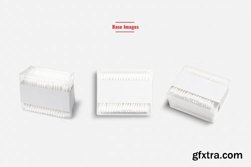 CreativeMarket - Cotton Swabs Pack Branding Mockup 7116038