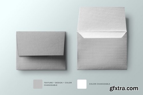 CreativeMarket - Top View Square Envelope Mockup 4456917