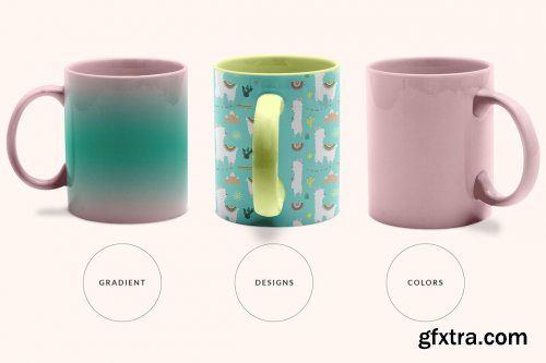 CreativeMarket - Ceramic Coffee Mugs Mockup Set 4518444