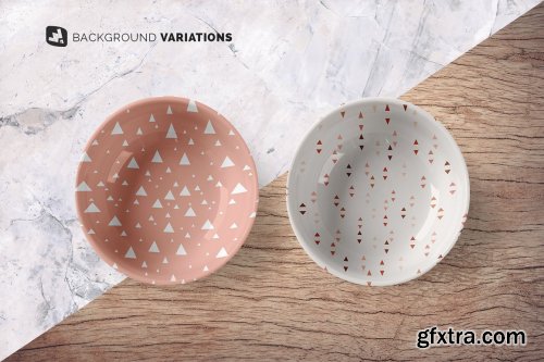 CreativeMarket - Top View Deep Ceramic Bowl Mockup 4966637